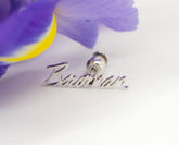 Platinum Tie Pin Custom Platinum Tie Tack Signature Diamond Tie Tack Personalized Mens Gift